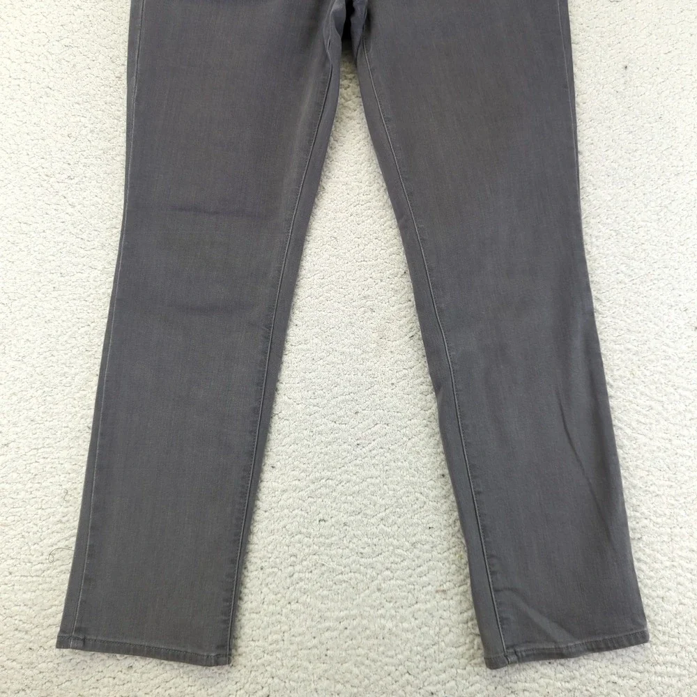 TALBOTS Flawless High Waist Straight Leg Jeans‎ Womens 8 Petite Gray Stretch